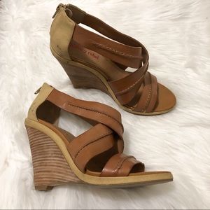 Luxury Rebel tan wedges women shoes